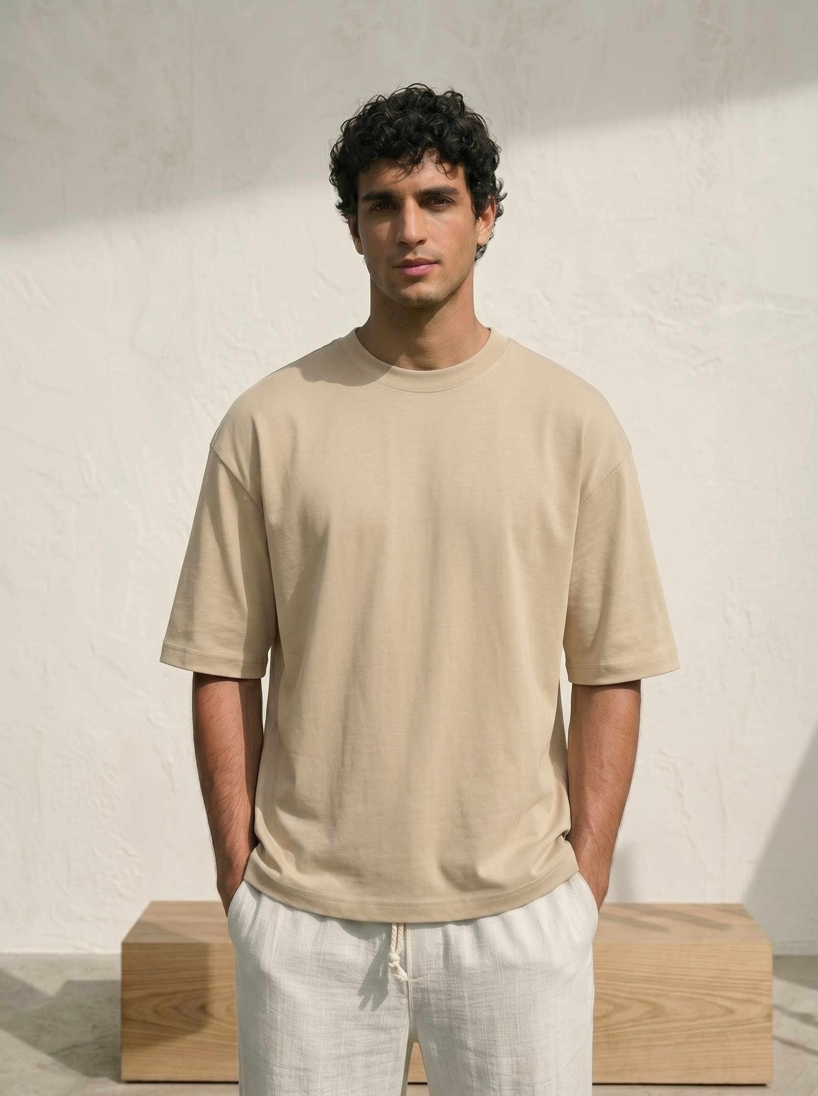 Bej Oversize T-shirt