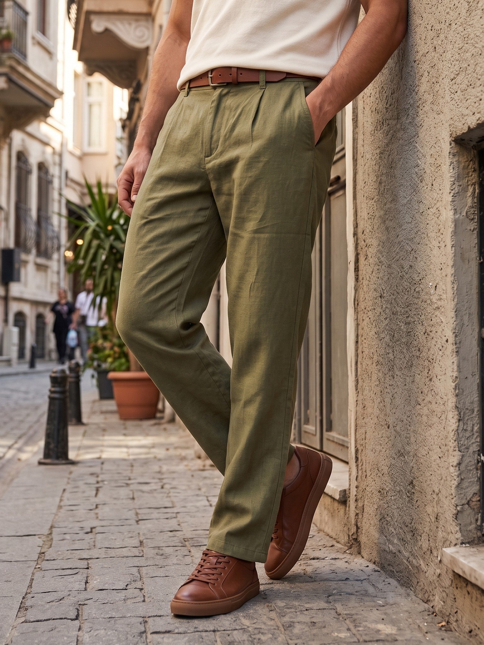Modal Baggy Pantolon (Yesil)